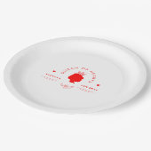 Hartenkoningin Birthday Papieren Bordje (Gekanteld)