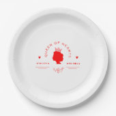 Hartenkoningin Birthday Papieren Bordje (Voorkant)