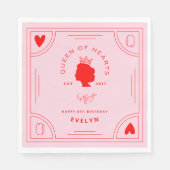 Hartenkoningin Birthday Servet (Voorkant)