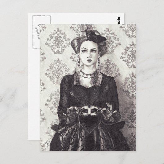 Hartenkoningin - Briefkaart (Voorkant / Achterkant)