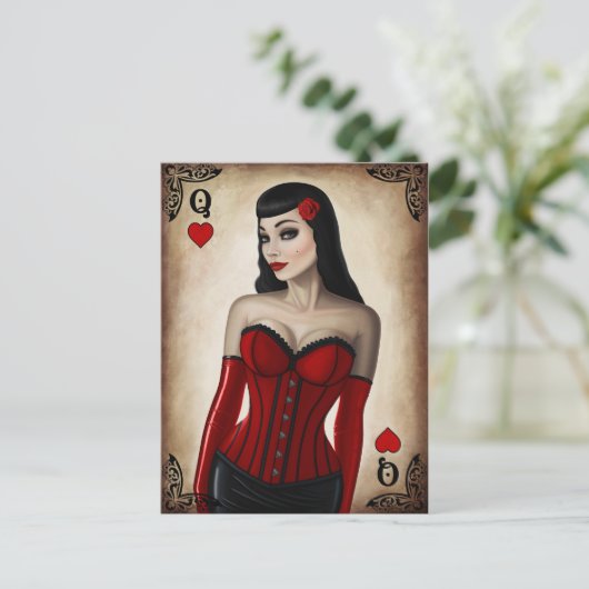 Hartenkoningin Briefkaart (Staand voorkant)
