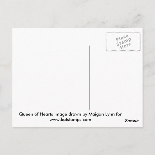 Hartenkoningin Briefkaart (Achterkant)