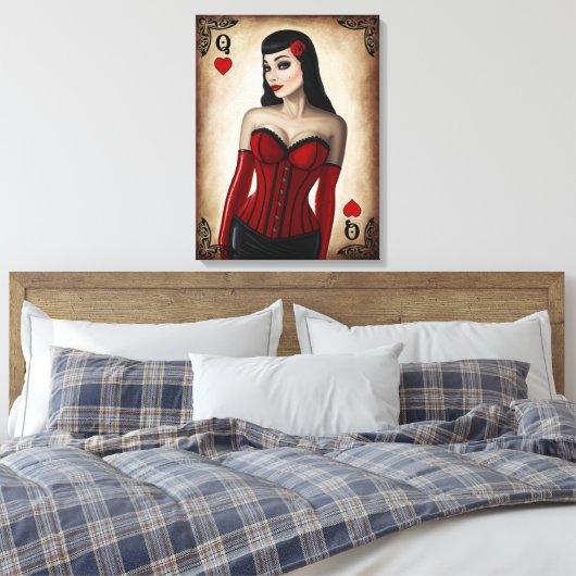 Hartenkoningin Canvas Afdruk (Insitu (Slaapkamer))