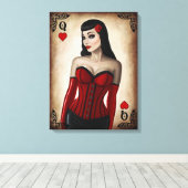 Hartenkoningin Canvas Afdruk (Insitu (Houten vloer))