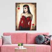 Hartenkoningin Canvas Afdruk (Insitu (Woonkamer))