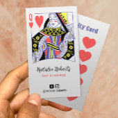 Hartenkoningin Cute Hair Stylist Beauty Salon Klantenkaartje