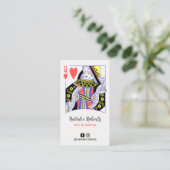 Hartenkoningin Cute Hair Stylist Beauty Salon Klantenkaartje (Staand voorkant)