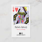 Hartenkoningin Cute Hair Stylist Beauty Salon Klantenkaartje (Voorkant)