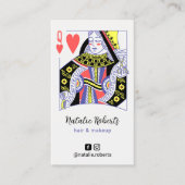 Hartenkoningin Cute Hair Stylist Beauty Salon Visitekaartje (Voorkant)