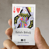 Hartenkoningin Cute Hair Stylist Beauty Salon Visitekaartje