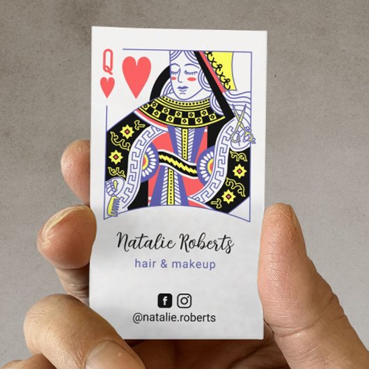 Hartenkoningin Cute Hair Stylist Beauty Salon Visitekaartje