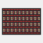  hartenkoningin die Kaart speelt helder rood hart Inpakpapier Vel (Voorkant 2)