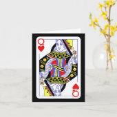 Hartenkoningin die kaarten speelt (Gele Bloem)