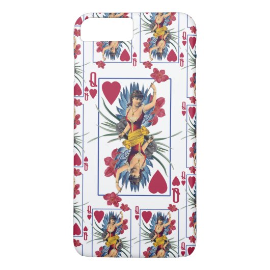 Hartenkoningin en Bloemen Case-Mate iPhone Case (Achterkant)