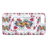 Hartenkoningin en Bloemen Case-Mate iPhone Case (Achterkant (Horizontaal))