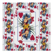 Hartenkoningin en bloemen perfect poster (Voorkant)