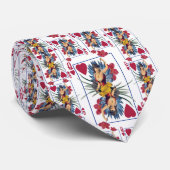 Hartenkoningin en bloemen stropdas (Opgerold)