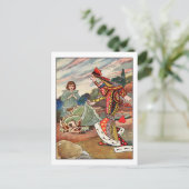 Hartenkoningin en Griffin Briefkaart (Staand voorkant)