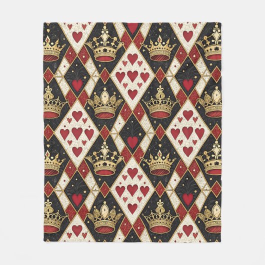 Hartenkoningin Fleece Deken (Voorkant)