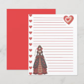 Hartenkoningin Gelinieerd Vel met Envelop (Voorkant / Achterkant)