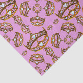 Hartenkoningin Gold Crowns Tiaras roze lila Tissuepapier (Detail)
