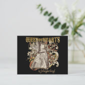Hartenkoningin (gouden versie) briefkaart (Staand voorkant)
