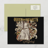 Hartenkoningin (gouden versie) briefkaart (Voorkant / Achterkant)