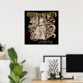 Hartenkoningin (gouden versie) poster (Thuiskantoor)