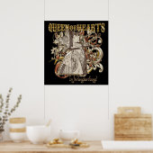 Hartenkoningin (gouden versie) poster (Keuken)