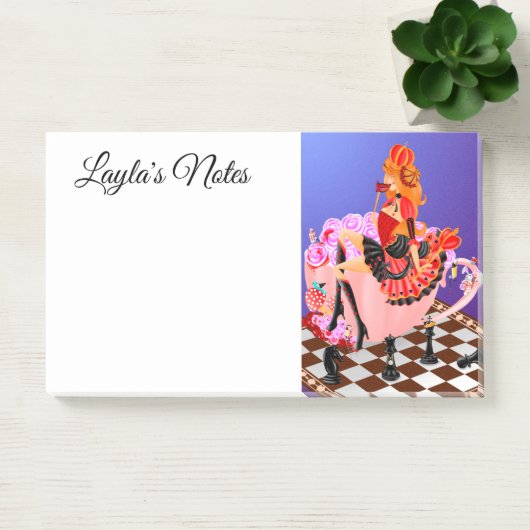Hartenkoningin in theekopje Wonderland  Post-it® Notes (Kantoor)