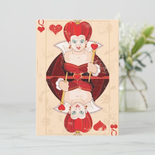 Hartenkoningin Kaart (Staand voorkant)