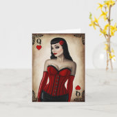 Hartenkoningin Kaart (Gele Bloem)