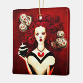 Hartenkoningin Keramisch Ornament (Links)