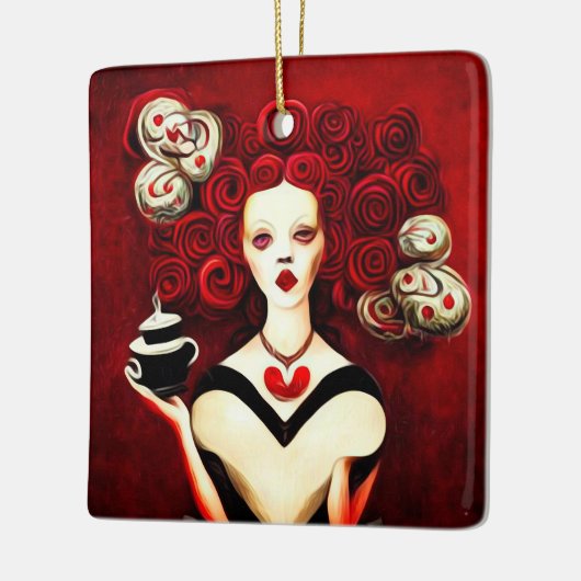 Hartenkoningin Keramisch Ornament (Links)