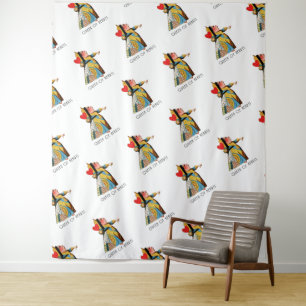 Hartenkoningin Klassieke Alice in Wonderland Wandkleed