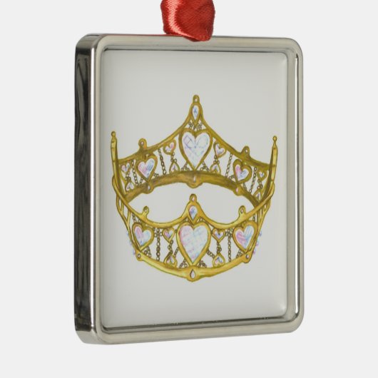 Hartenkoningin, kroonvierkant ornament (Rechts)