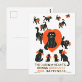 Hartenkoningin Louis Wain Briefkaart (Voorkant / Achterkant)