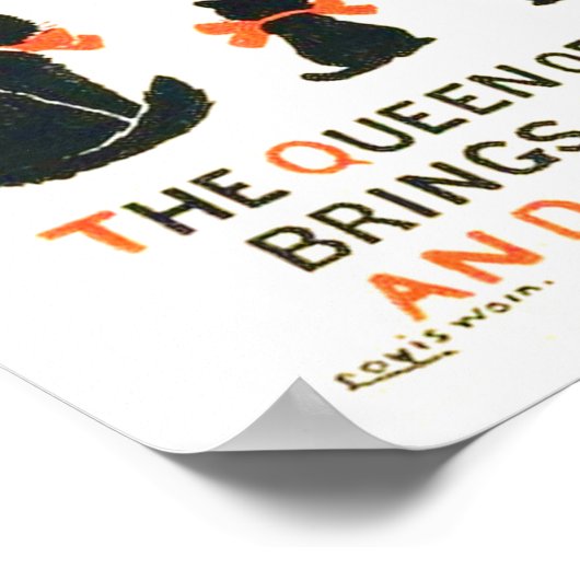 Hartenkoningin Louis Wain Poster (Hoek)