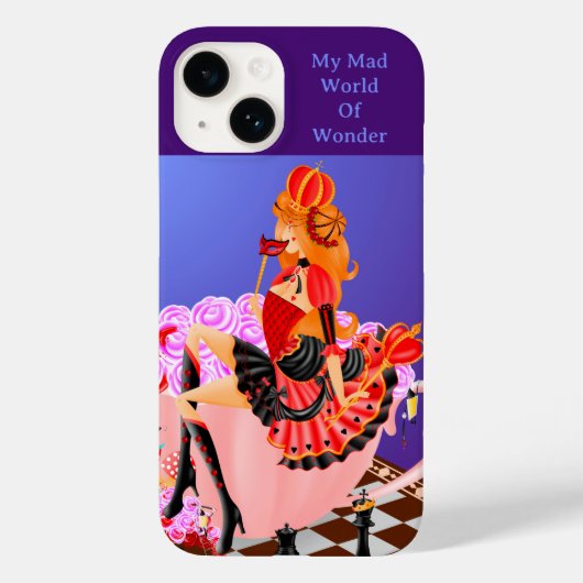 Hartenkoningin op een bed van rozen Case-Mate iPhone case (Achterkant)