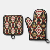 Hartenkoningin Ovenwant & Pannenlap Set (Voorkant)