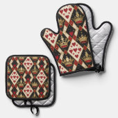 Hartenkoningin Ovenwant & Pannenlap Set (Voorkant / Achterkant)