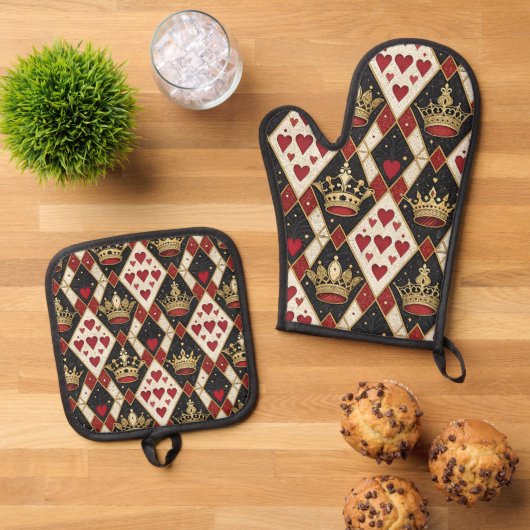 Hartenkoningin Ovenwant & Pannenlap Set (Top down)