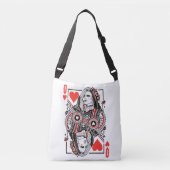 Hartenkoningin overmaatse grafische kaart, speelka crossbody tas (Voorkant)