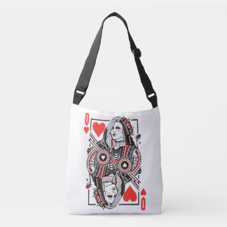 Hartenkoningin overmaatse grafische kaart, speelka crossbody tas