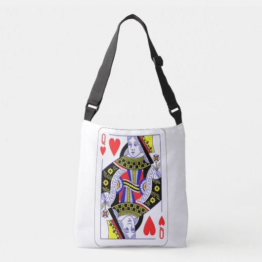 Hartenkoningin overmaatse grafische kaart, speelka crossbody tas (Voorkant)
