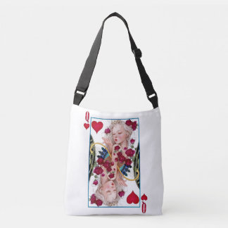 Hartenkoningin overmaatse grafische kaart, speelka crossbody tas