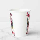 Hartenkoningin overmaatse grafische kaart, speelka papieren bekers (Links)