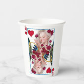 Hartenkoningin overmaatse grafische kaart, speelka papieren bekers (Voorkant)