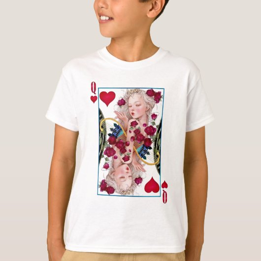 Hartenkoningin overmaatse grafische kaart, speelka t-shirt (Voorkant)