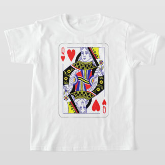 Hartenkoningin overmaatse grafische kaart, speelka t-shirt